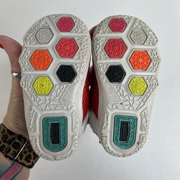 Nike Lebron XII 12 Toddler 5C Red Sneakers Shoes Air Zoom Megafuse Upper - Picture 11 of 11